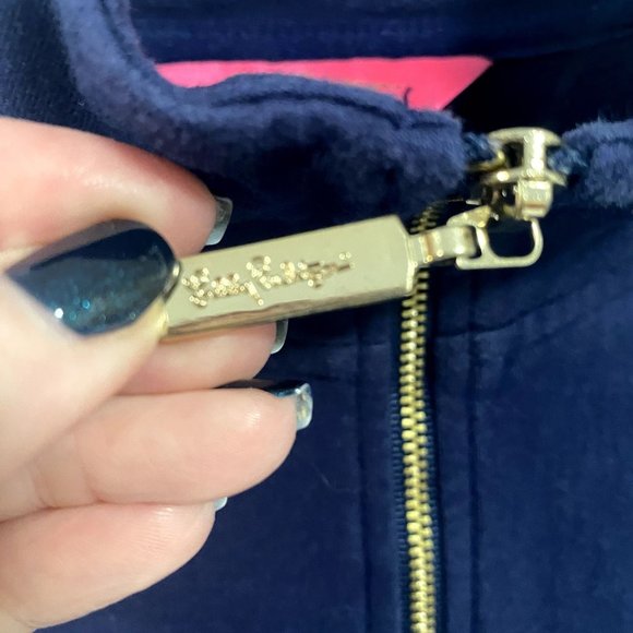 Lilly Pulitzer Skipper Navy‎ Blue Half Zip Popover Size XS - Picture 3 of 9